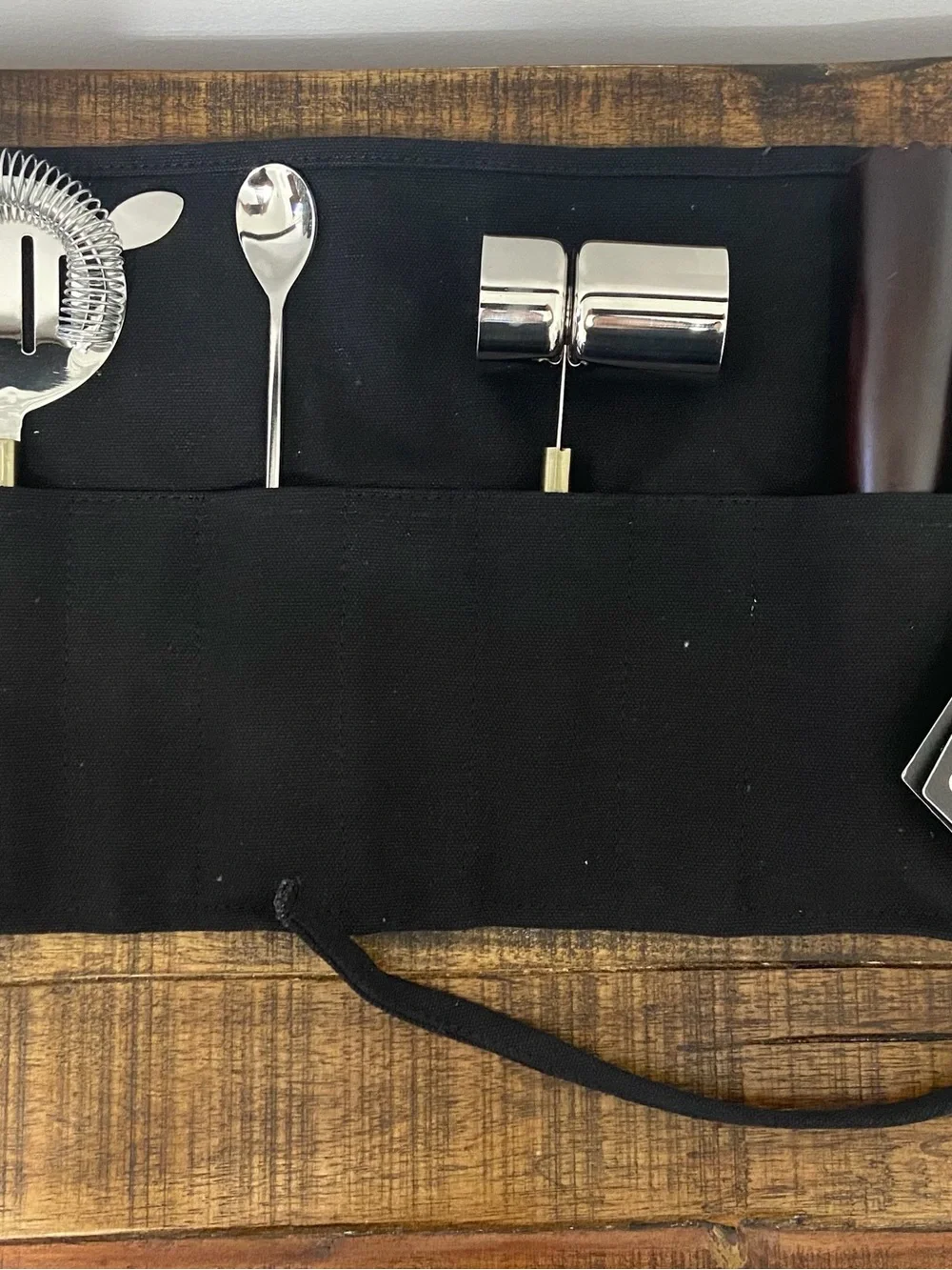 New Crate & Barrel Roll Up Cocktail Set